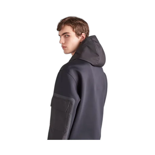 Recycled technical jersey hoodie