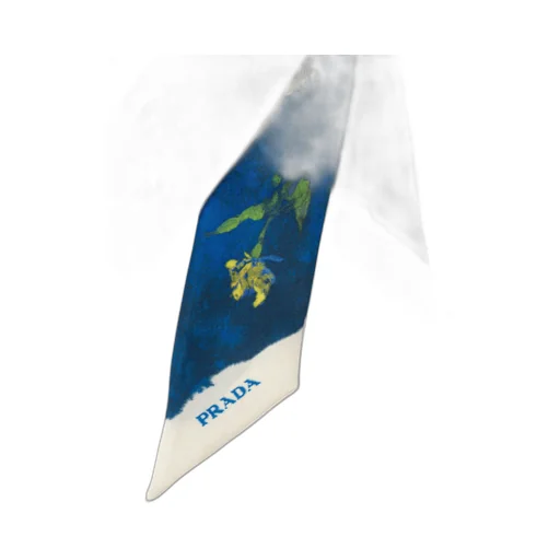 Printed silk twill scarf