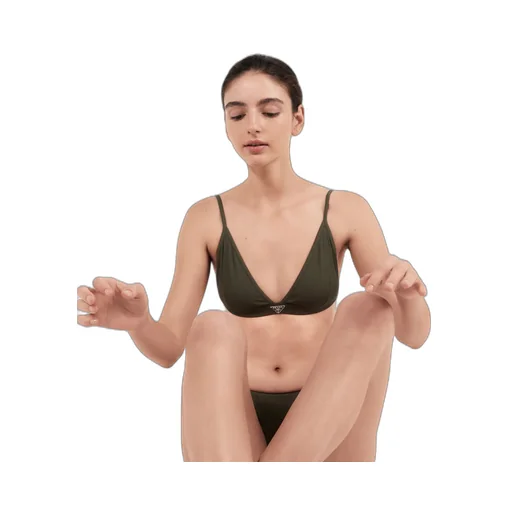 Ribbed knit bralette bikini top