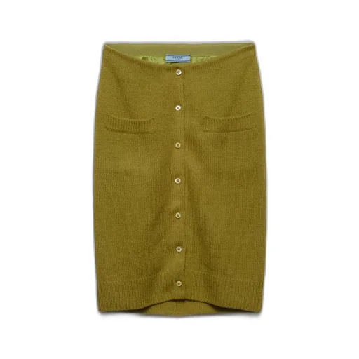 Wool knit skirt