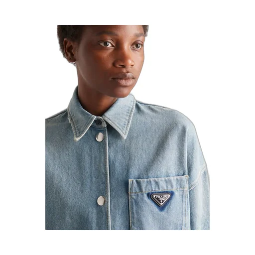 Oversized organic denim shirt