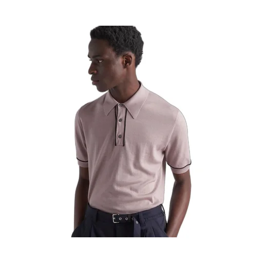 Wool polo shirt