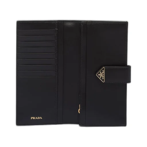 Large Saffiano and smooth leather wallet