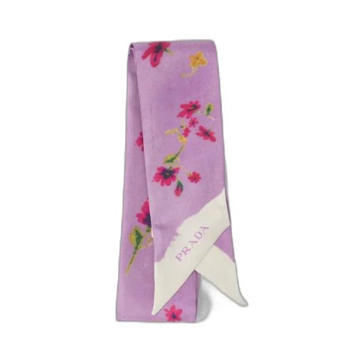 Printed silk twill foulard