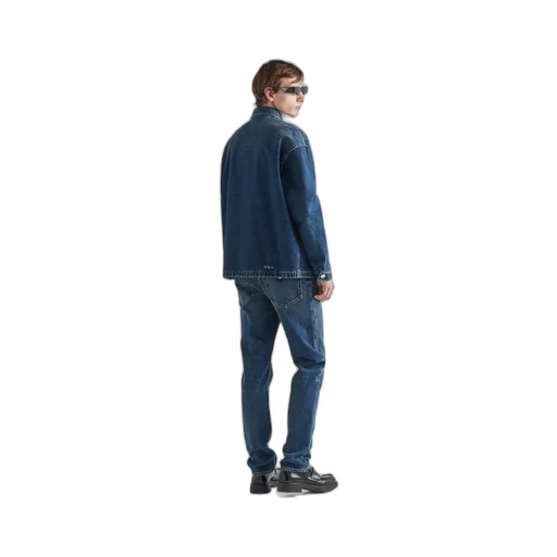 Padded denim shirt