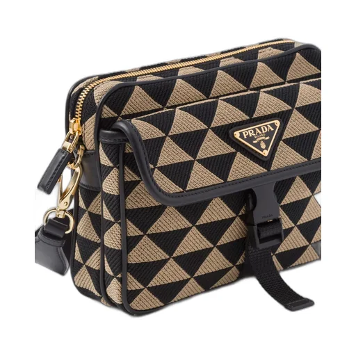 Prada Symbole embroidered fabric bag