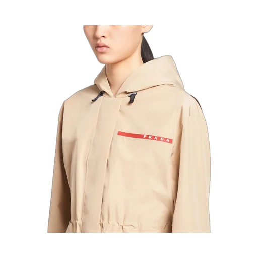 Technical fabric rain jacket