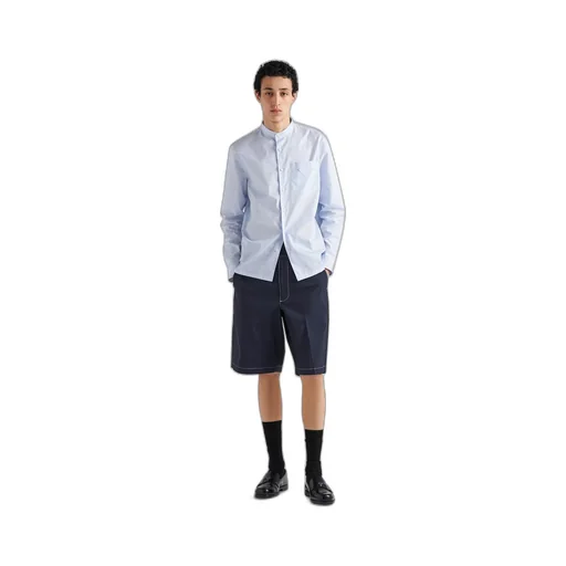 Stretch poplin Bermudas