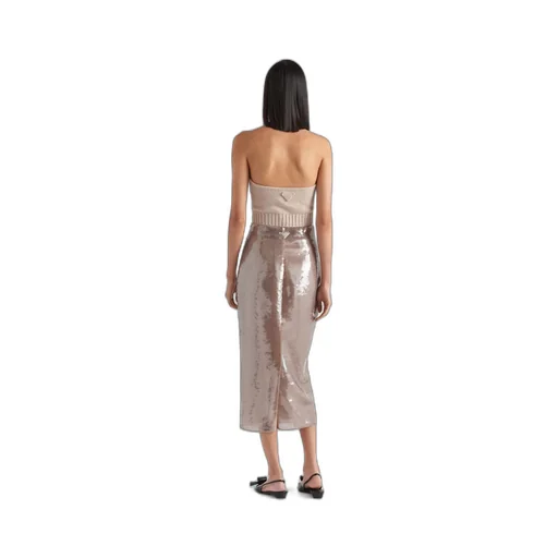 Sequined midi-skirt