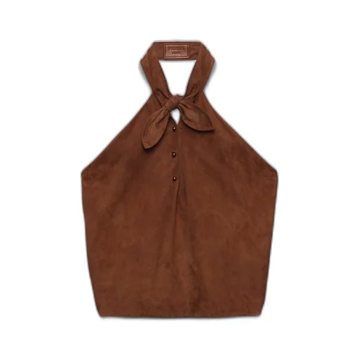 Suede halter top
