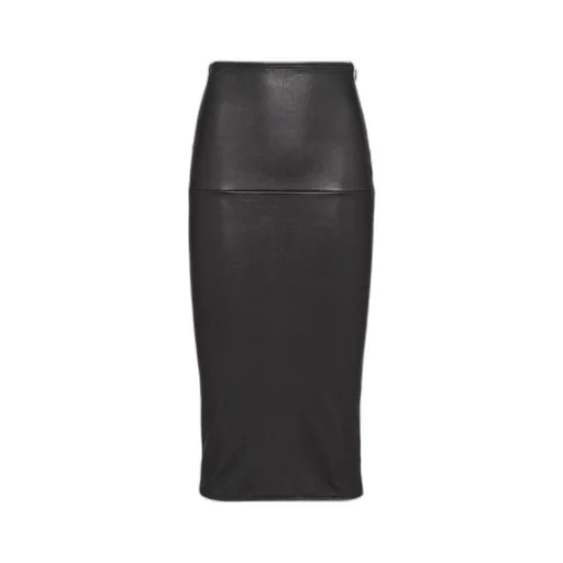 Stretch nappa leather skirt