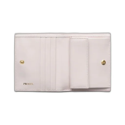 Small printed Saffiano leather wallet