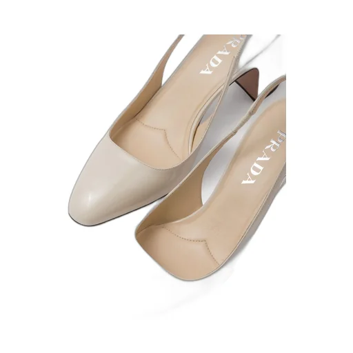 Patent-leather slingback pumps