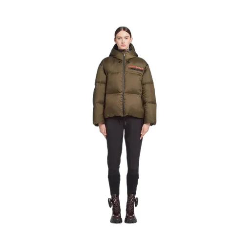 Oversized technical Re-Nylon down jacket