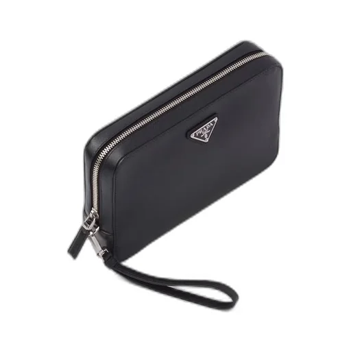 Saffiano Leather Clutch