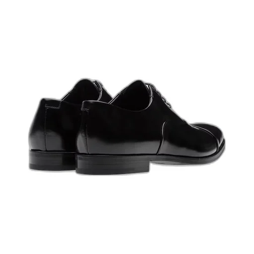 Brushed leather laced Oxford shoes