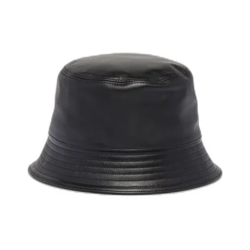 Nappa leather bucket hat