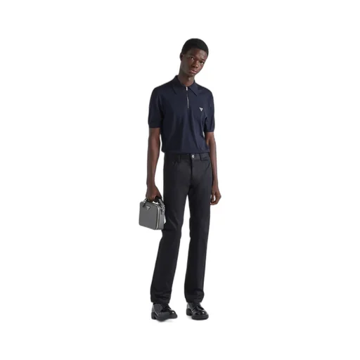 Five-pocket stretch drill jeans