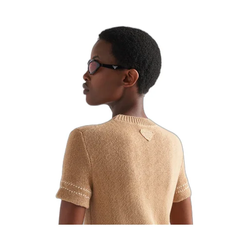 Cotton crew-neck dress