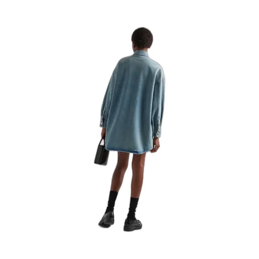 Oversized organic denim shirt