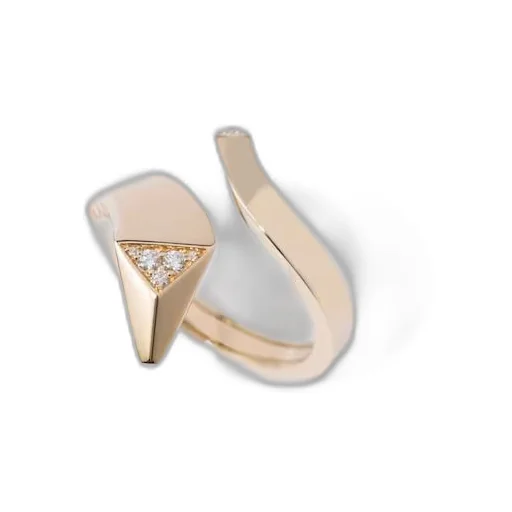 Eternal Gold snake mini ring in yellow gold and diamonds