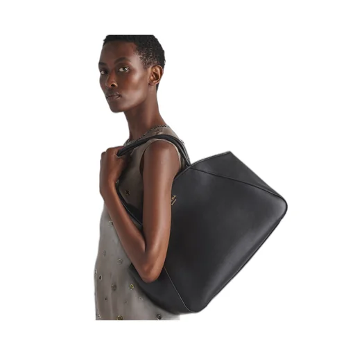 Large leather tote bag