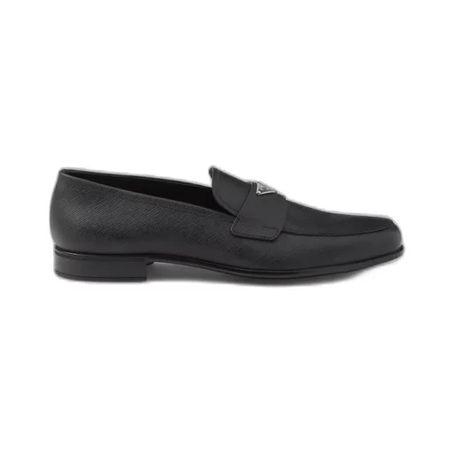 Saffiano leather loafers