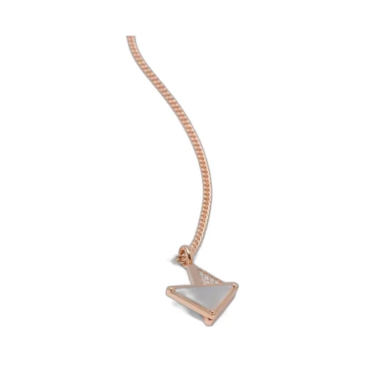 Eternal Gold pendant necklace in pink gold with diamonds and mother-of-pearl