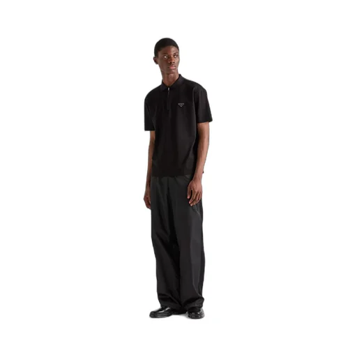 Piqué polo shirt with Re-Nylon details