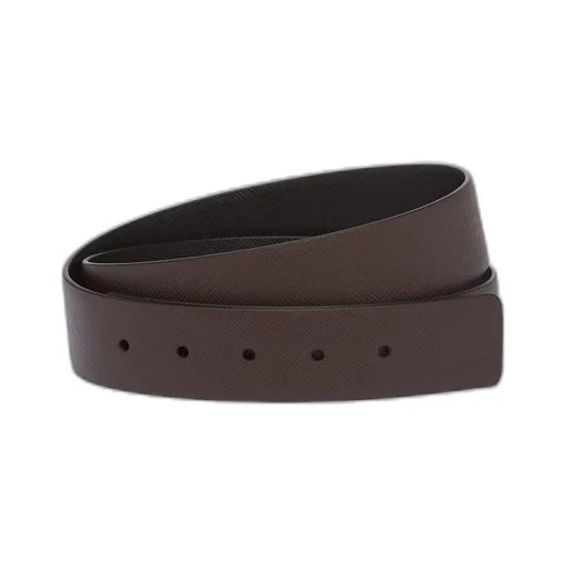 Reversible Saffiano leather belt strap