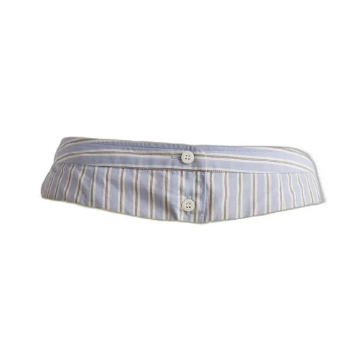 Striped poplin skirt