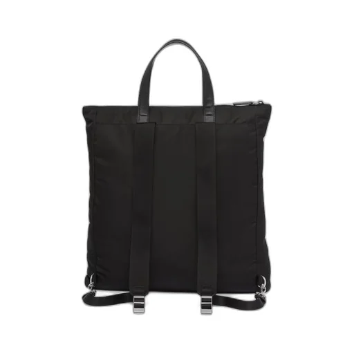Re-Nylon and Saffiano leather tote bag