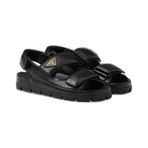 Flat nappa leather sandals