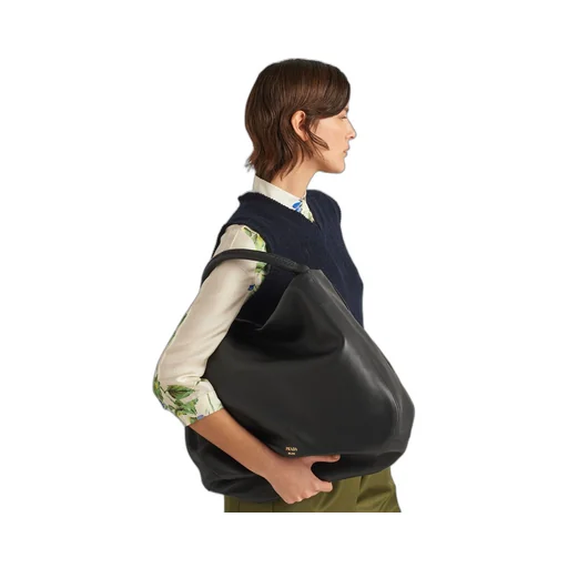 Large leather shoulder bag