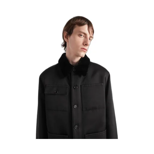 Silk and cotton blouson jacket
