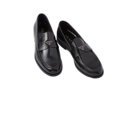 Brushed leather loafers