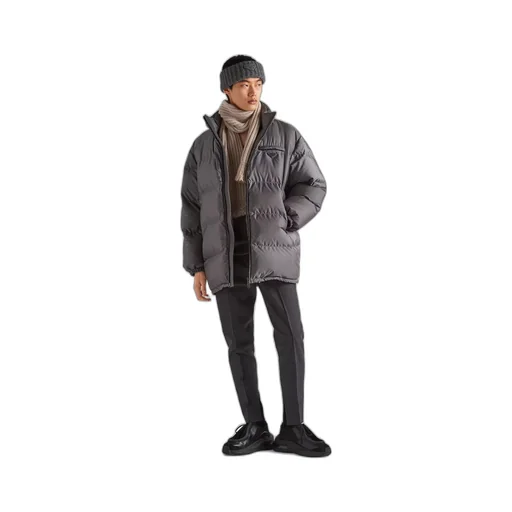 Oversized Re-Nylon down jacket