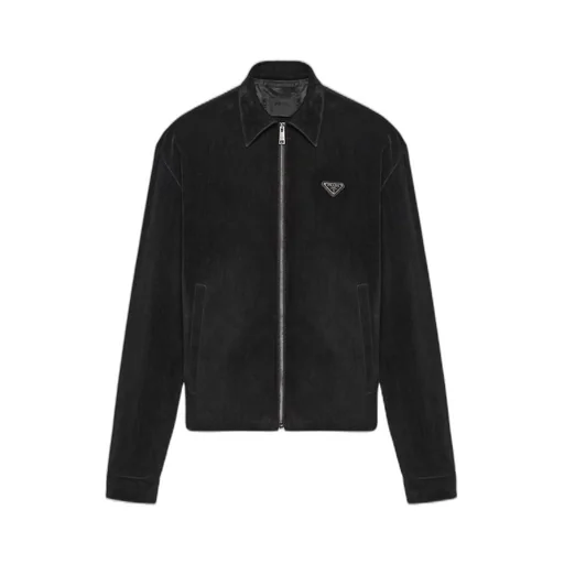 Cotton velvet blouson jacket