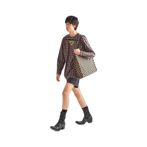 Prada Symbole bag in embroidered fabric