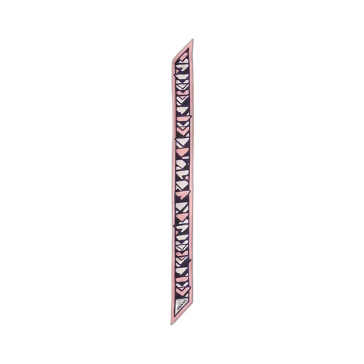 Printed twill skinny scarf