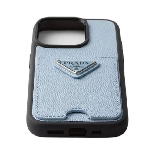 Saffiano leather cover for iPhone 15 Pro