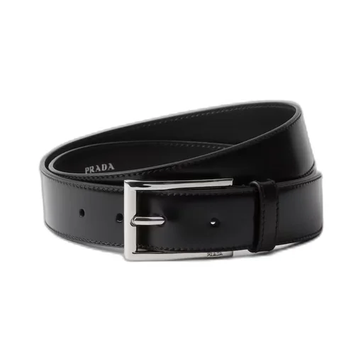 Brushed leather belt