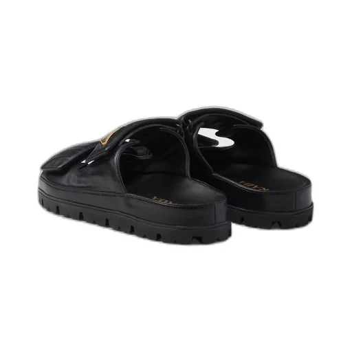 Nappa leather slides
