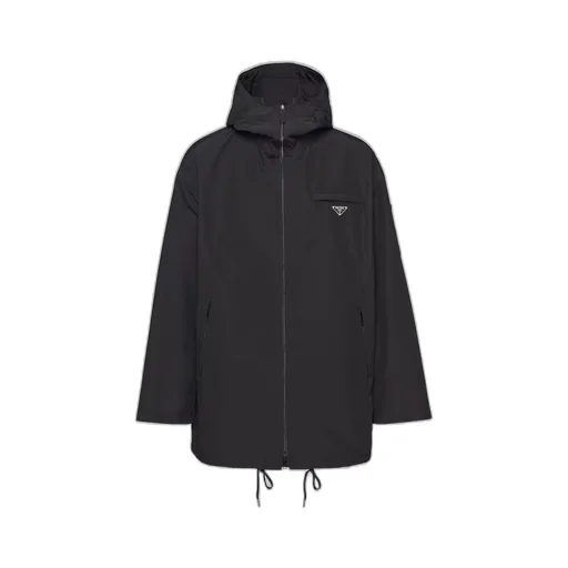 Technical poplin raincoat