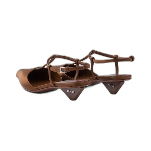 Satin slingback pumps