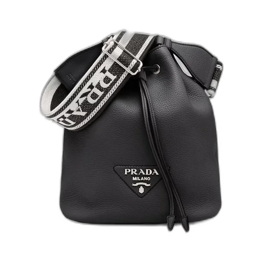 Leather bucket bag