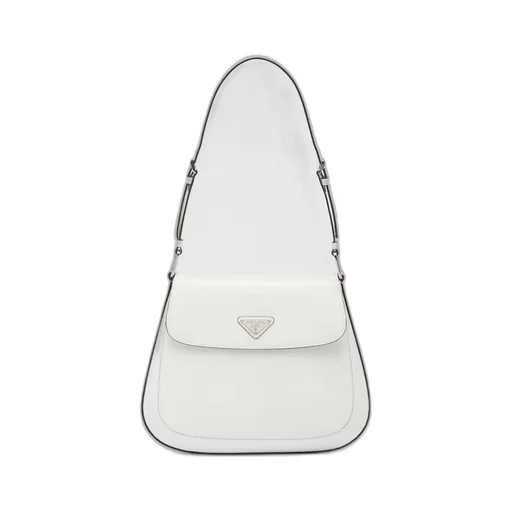 Prada Cleo brushed leather shoulder bag with flap