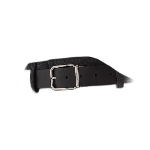 Reversible Saffiano and leather belt