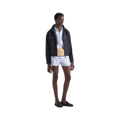 Wool and silk blouson jacket
