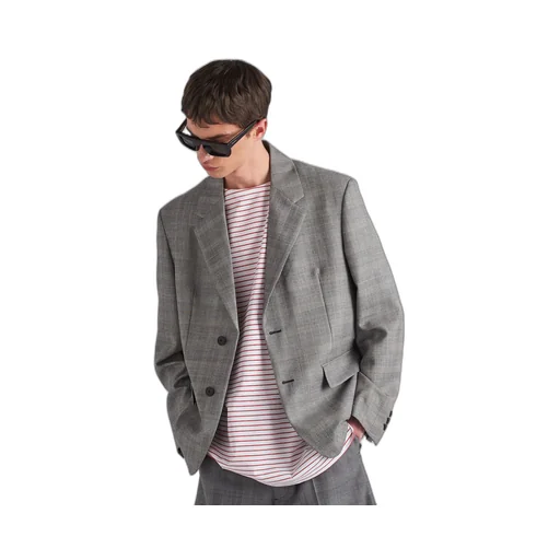Single-breasted wool jacket
